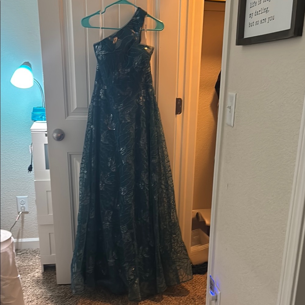 JJs House One Shoulder Dress in Teal